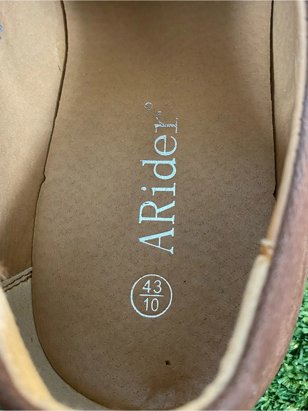 Arider Alan-02 Oxford Suede Shoes Mens Size 10 Low Brown Lace Up Business Casual
